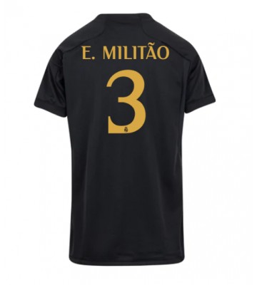 Lacne Ženy Futbalové dres Real Madrid Eder Militao #3 2023-24 Krátky Rukáv - Tretina